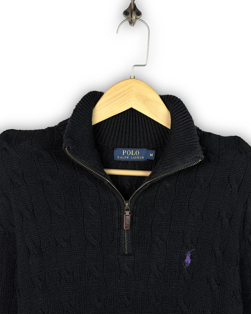 POLO RALPH LAUREN CABLE KNIT SWEATER - M