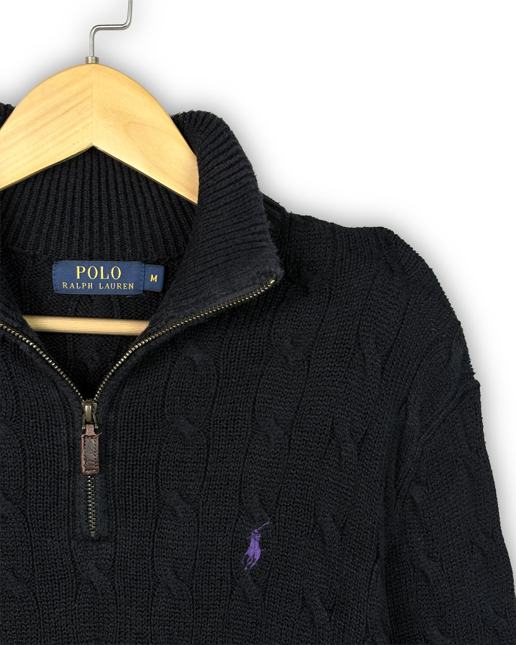 POLO RALPH LAUREN CABLE KNIT SWEATER - M
