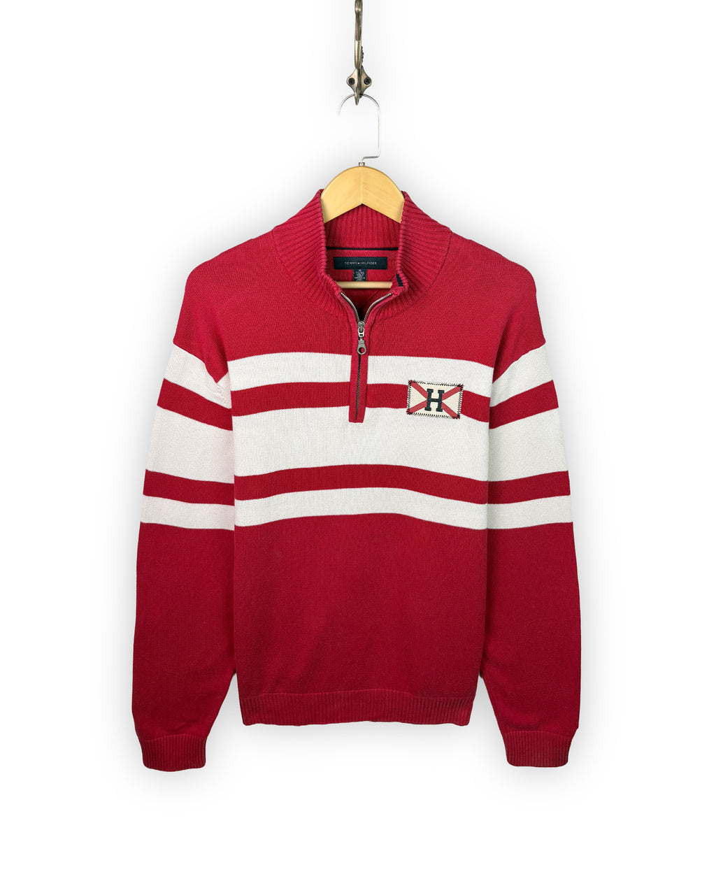 TOMMY HILFIGER QUARTER-ZIP SWEATER - XL