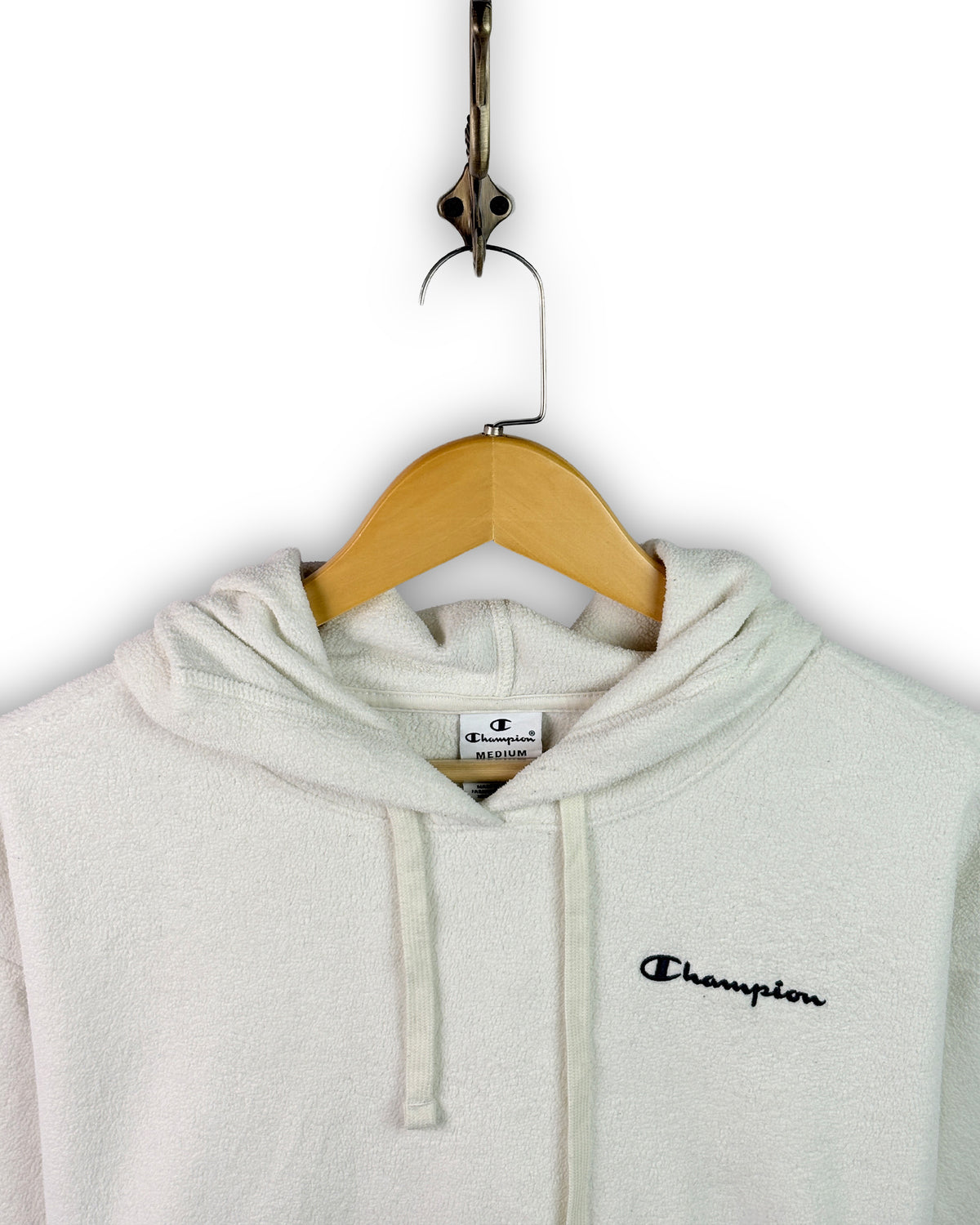 CHAMPION CROPPED FLEECE HOODIE - L