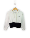 CHAMPION CROPPED FLEECE HOODIE - L