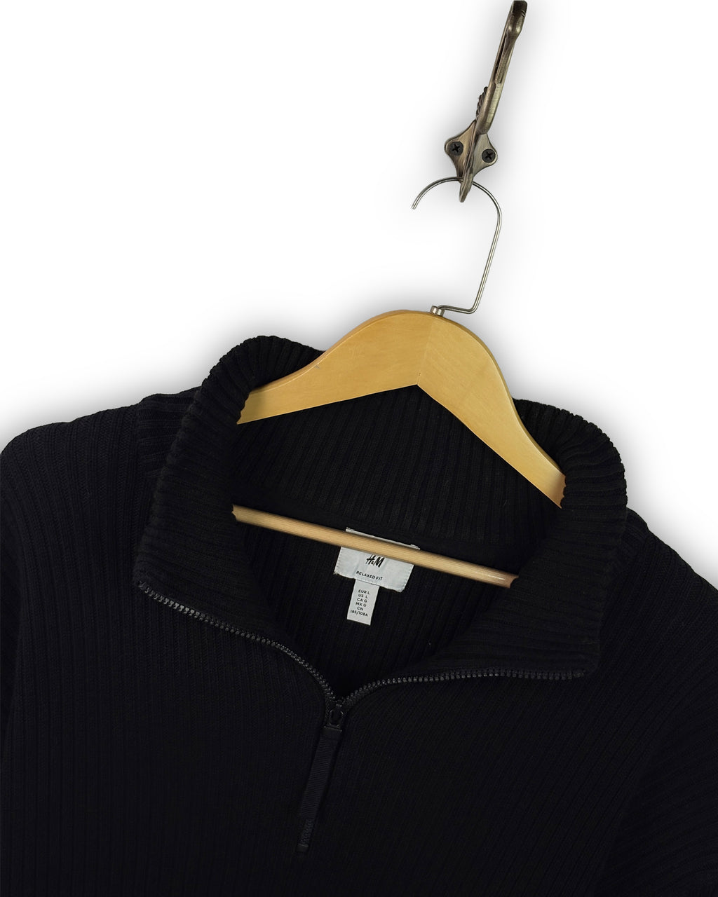H&M QUARTER ZIP SWEATER - L