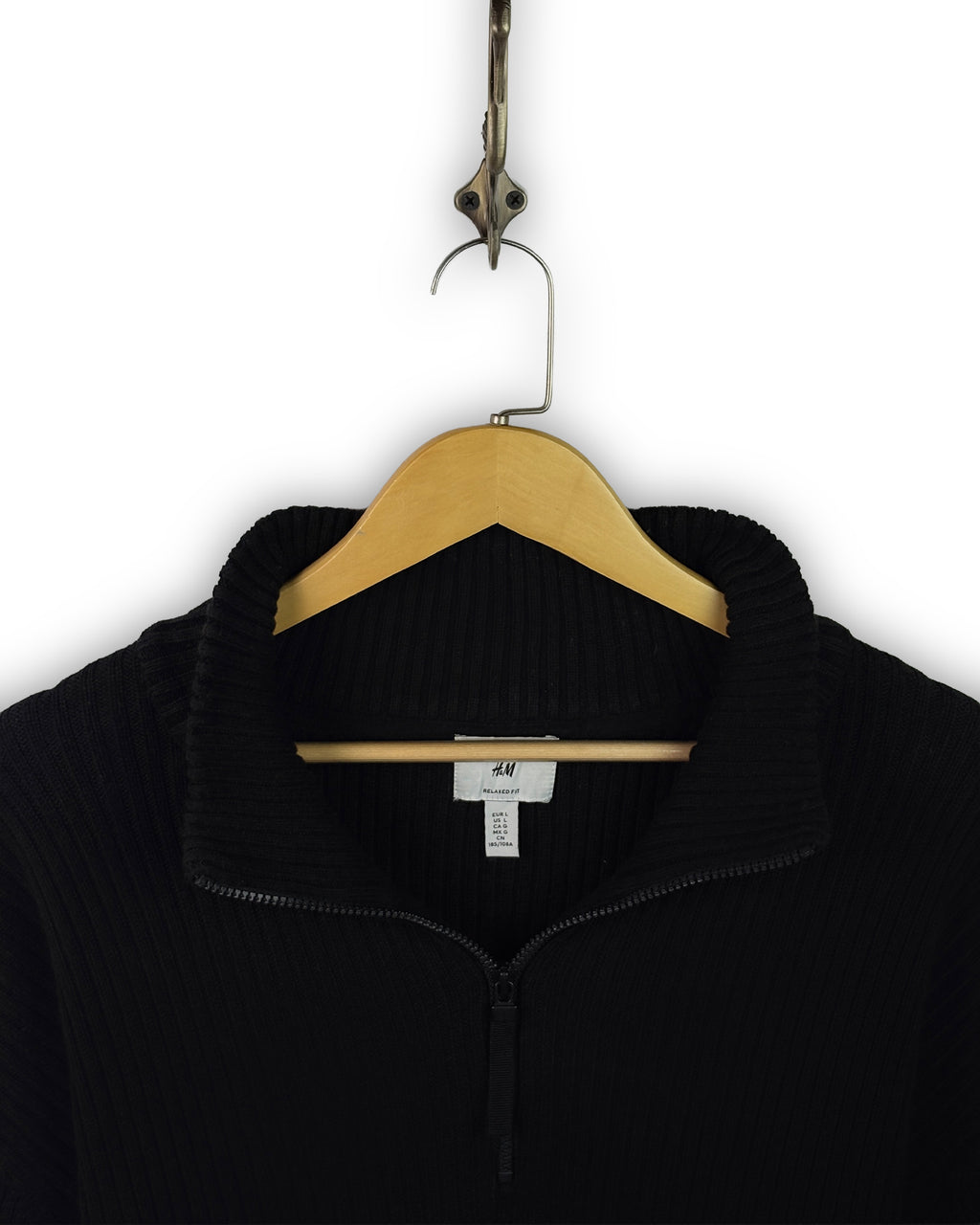 H&M QUARTER ZIP SWEATER - L