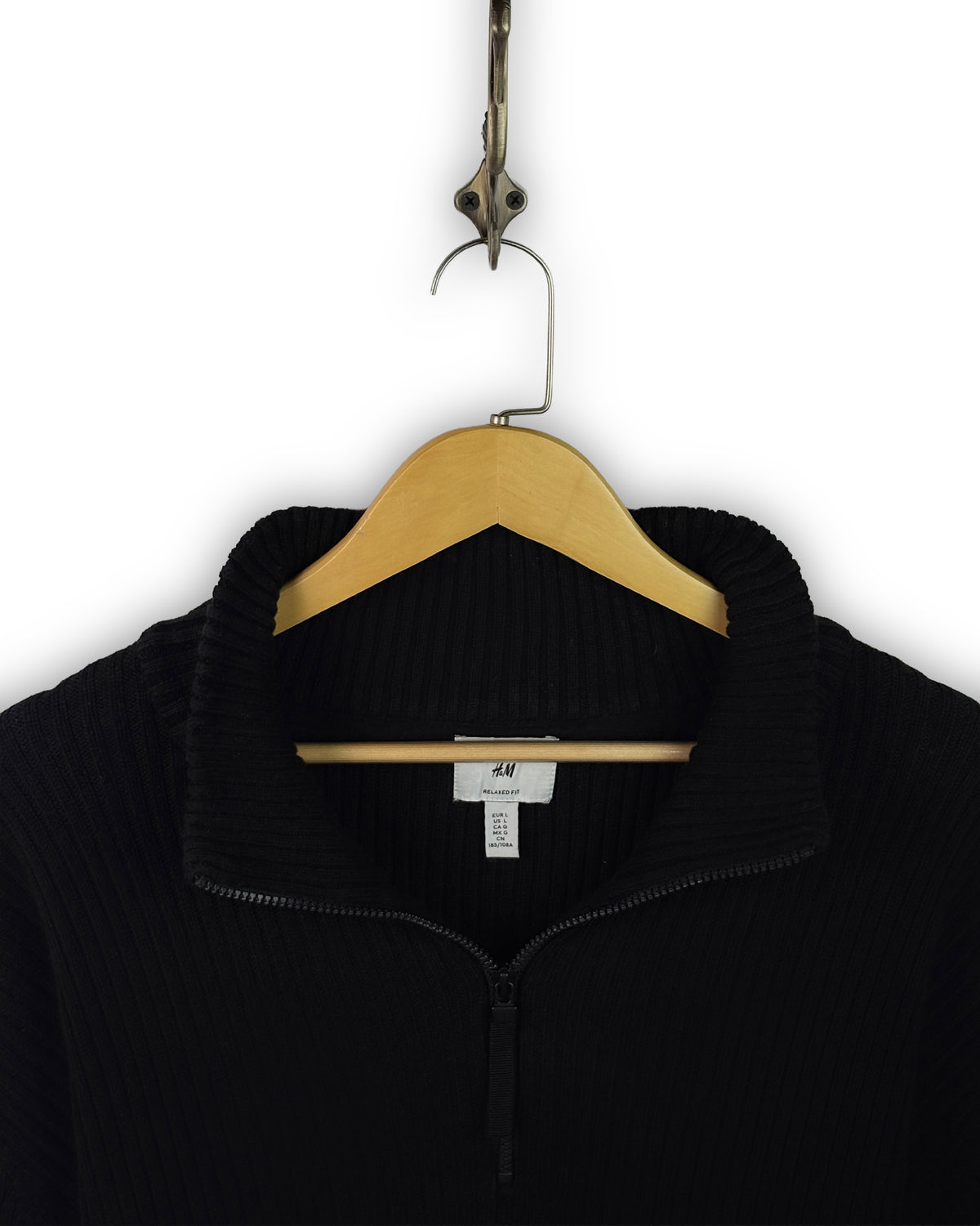 H&M QUARTER ZIP SWEATER - L
